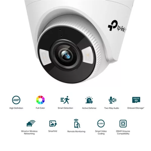 TP-LINK IP & Wi-Fi-s Kamera beltéri éjjellátó 4 Megapixel, 4mm Objektív, VIGI C440-W(4MM)