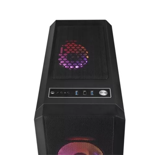 CHIEFTEC Ház Gaming Scorpion 4, ATX, 4x120mm RGB ventilátor, RGB vezérlő, Tápegység nélkül, Edzett Üveg, Fekete