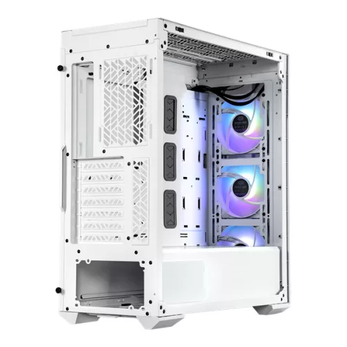COOLER MASTER Ház ATX MasterBox TD500 MESH V2, Tápegység nélkül, Edzett Üveg, fehér