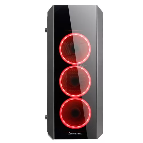 CHIEFTEC Ház Gaming Scorpion 2, ATX, 4x120mm RGB ventilátor, RGB vezérlő, Tápegység nélkül, Edzett Üveg, Fekete