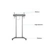 MULTIBRACKETS Gurulós padlóállvány, M Motorized Floorstand 60kg Black (37-90", max.VESA: 600x400 mm, 60 kg)