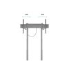 MULTIBRACKETS Gurulós padlóállvány, M Motorized Floorstand 60kg Black (37-90", max.VESA: 600x400 mm, 60 kg)