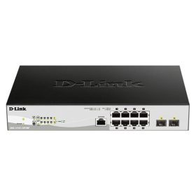   D-LINK Switch 8x1000Mbps (8xPOE) + 2xGigabit kombó SFP Menedzselhető Rackes (Metro), DGS-1210-10P/ME/E
