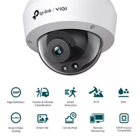   TP-LINK IP Kamera kültéri/beltéri éjjellátó 3 Megapixel, 4mm Objektív, VIGI C240I(4MM)