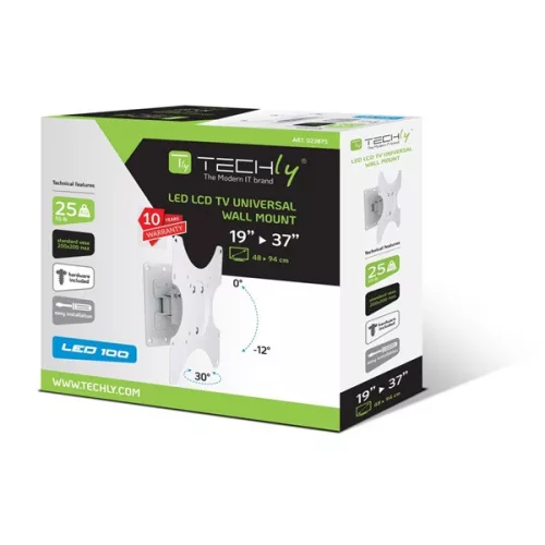 TECHLY ICA-LCD 2900WH fali konzol, 19-37" LCD kijelzőhöz, fehér