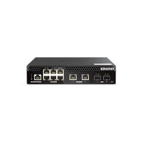   QNAP Switch 6x2500Mbps + 2x10000Mbs + 2x10000 SFP+, 90W POE++, Menedzselhető, Rackes - QSW-M2106PR-2S2T