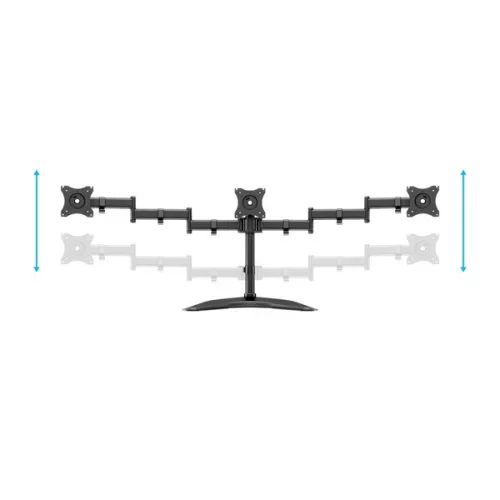 MULTIBRACKETS Asztali állvány (3 képernyős rögzítőkar), M Deskstand Basic Triple (15-27", max.VESA: 100x100 mm, 6 kg)