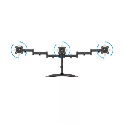 MULTIBRACKETS Asztali állvány (3 képernyős rögzítőkar), M Deskstand Basic Triple (15-27", max.VESA: 100x100 mm, 6 kg)