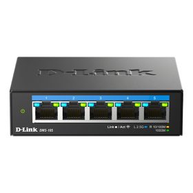   D-LINK Switch 5x2.5Gbps Multi-Gigabit Fémházas Asztali, DMS-105/E