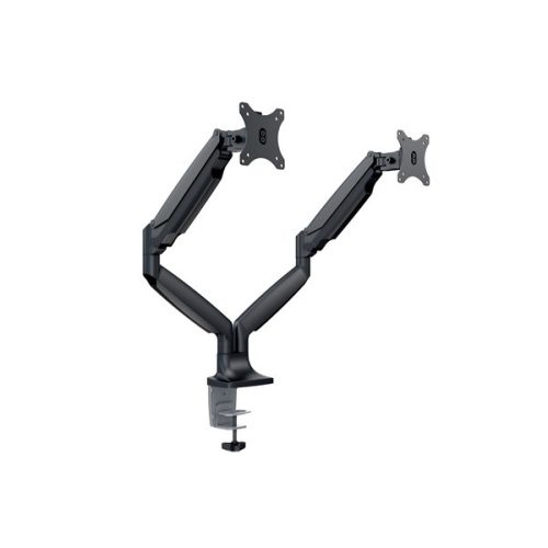 MULTIBRACKETS 2 karos asztali konzol, M Deskmount Gas Spring Dual Black (15-30", max.VESA: 100x100 mm, 9 kg)