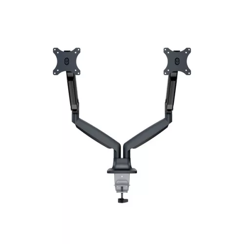 MULTIBRACKETS 2 karos asztali konzol, M Deskmount Gas Spring Dual Black (15-30", max.VESA: 100x100 mm, 9 kg)