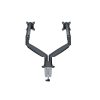 MULTIBRACKETS 2 karos asztali konzol, M Deskmount Gas Spring Dual Black (15-30", max.VESA: 100x100 mm, 9 kg)