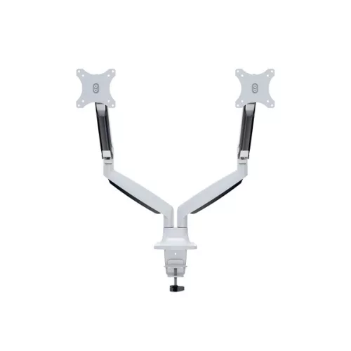 MULTIBRACKETS 2 karos asztali konzol, M Deskmount Gas Spring Dual White (15-27", max.VESA: 100x100 mm, 9 kg)