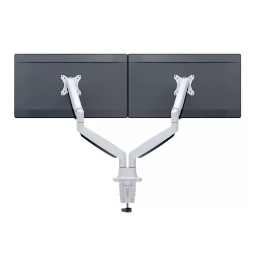 MULTIBRACKETS 2 karos asztali konzol, M Deskmount Gas Spring Dual White (15-27", max.VESA: 100x100 mm, 9 kg)