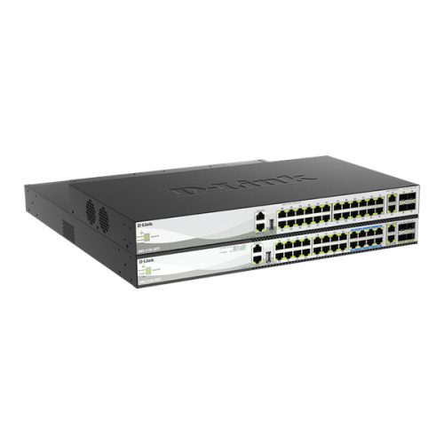 D-LINK Switch 24xx2.5Gbps + 2x10Gbps  + 4x10G/25G SFP28 Menedzselhető Rackes, DMS-3130-30TS/E