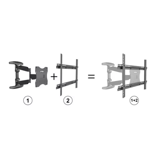 MULTIBRACKETS Fali konzol, M VESA Flexarm Full Motion Single Portrait 400x600 (32-55", 30 kg)