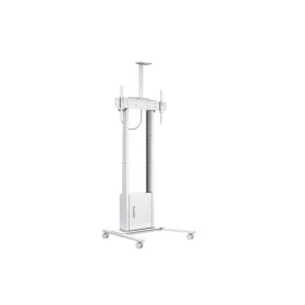  MULTIBRACKETS Gurulós motoros padlóállvány, M Motorized Floorstand incl cabinet & camerashelf 120kg White (42-100")