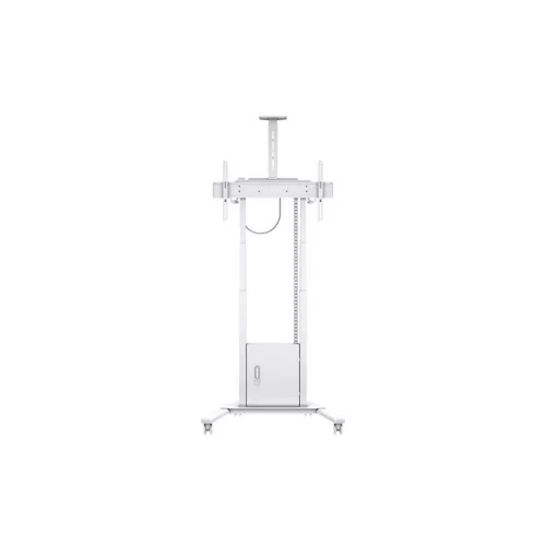 MULTIBRACKETS Gurulós motoros padlóállvány, M Motorized Floorstand incl cabinet & camerashelf 120kg White (42-100")