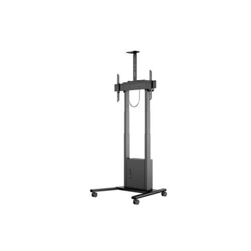 MULTIBRACKETS Gurulós motoros padlóállvány, M Motorized Floorstand incl cabinet & camerashelf 120kg Black (42-100")