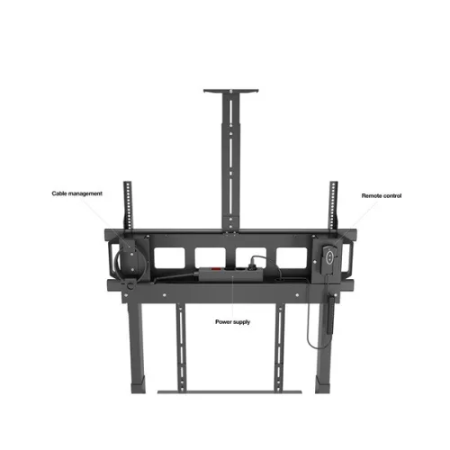 MULTIBRACKETS Motoros padlóállvány, M Motorized Floorbase XL 150kg Black (42-100", max.VESA: 1000x600 mm)