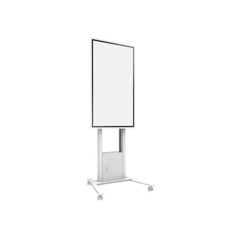 MULTIBRACKETS Gurulós motoros padlóállvány, M Motorized Floorstand Flip 2 incl cabinet & camerashelf 120kg White