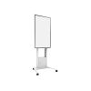 MULTIBRACKETS Gurulós motoros padlóállvány, M Motorized Floorstand Flip 2 incl cabinet & camerashelf 120kg White