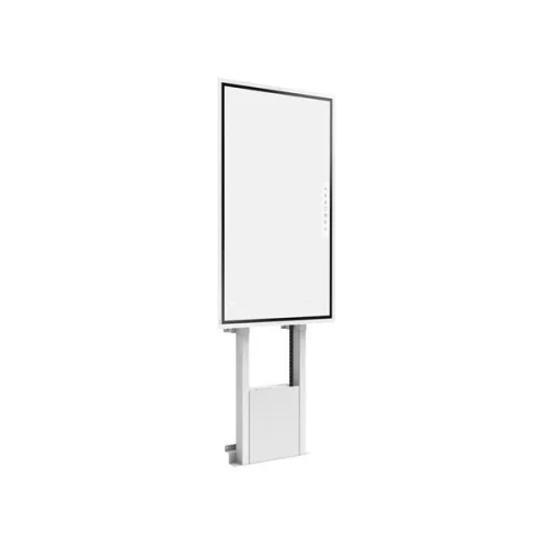 MULTIBRACKETS Motoros padlóállvány, M Motorized Floormount Flip 2 incl cabinet & camerashelf 120kg White (50-95")