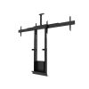 MULTIBRACKETS Motoros 2 karos padlóállvány, M Motorized Floormount/ Wallstand Dual Screen incl cabinet & cam-shelf 120kg