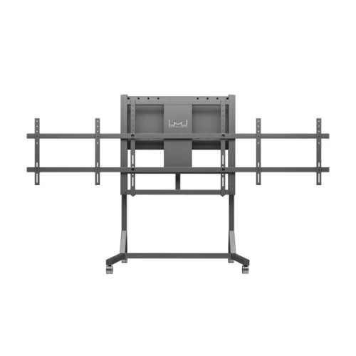 MULTIBRACKETS Gurulós motoros 2 karos padlóállvány, M Motorized Floorstand Dual Screen 160 kg Black SD (max. 2x84")
