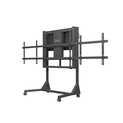 MULTIBRACKETS Gurulós motoros 2 karos padlóállvány, M Motorized Floorstand Dual Screen 160 kg Black SD (max. 2x84")