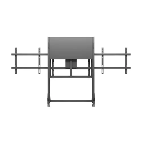 MULTIBRACKETS Gurulós motoros 2 karos padlóállvány, M Motorized Floorstand Dual Screen 160 kg Black SD (max. 2x84")