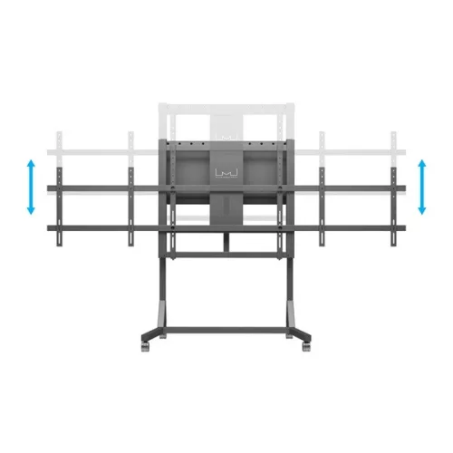 MULTIBRACKETS Gurulós motoros 2 karos padlóállvány, M Motorized Floorstand Dual Screen 160 kg Black SD (max. 2x84")