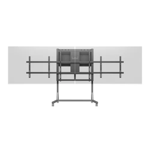 MULTIBRACKETS Gurulós motoros 2 karos padlóállvány, M Motorized Floorstand Dual Screen 160 kg Black SD (max. 2x84")