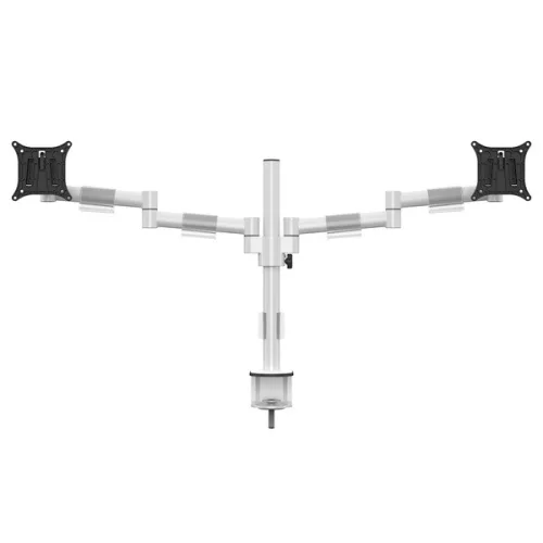 MULTIBRACKETS Asztali konzol (2 képernyős), M VESA Deskmount Officeline Dual White (15-30", max.VESA: 100x100 mm, 8 kg)