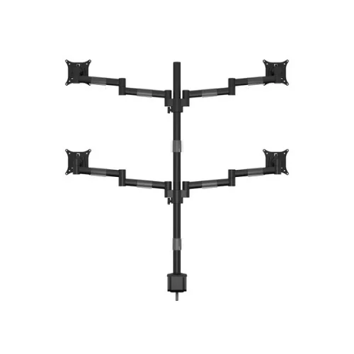 MULTIBRACKETS Asztali konzol (4 képernyős), M VESA Deskmount Officeline Quad Black (15-30", max.VESA: 100x100 mm)