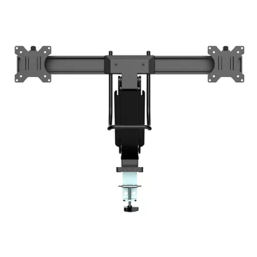 MULTIBRACKETS Asztali konzol (2 képernyős), M Deskmount Slim Basic Dual (17-27", max.VESA: 200x200 mm, 6 kg)