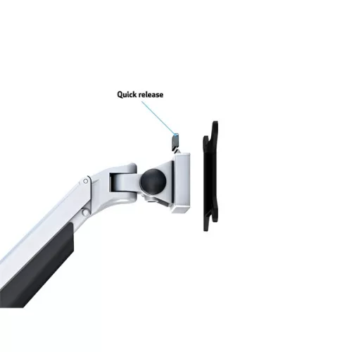 MULTIBRACKETS Asztali konzol, M VESA Gas Lift Arm Single Silver HD (15-34", max.VESA: 100x100 mm, 21 kg)