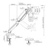 SBOX Asztali konzol LCD-S012-2, DESKTOP MOUNT (17-32", max. 9 kg, max.VESA: 100x100 mm)