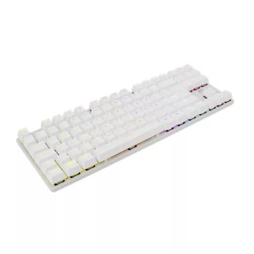 WHITE SHARK WS GK-2106W/R-US COMMANDOS fehér mechanikus angol (red switch) gamer billentyűzet