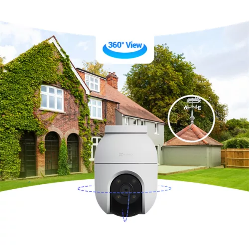 EZVIZ H8c kültéri 4G kamera 3MP 2K, színes éjszakai kép, 360°panoráma kép, ember/jármű érzékelés automata követés, 512GB