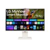 LG Smart IPS monitor 31.5" 32SR85U-W, 3840x2160, 16:9, 400cd/m2, 5ms, 2xHDMI/2xUSB/USB-C/Bluetooth/AirPlay2, hangszóró