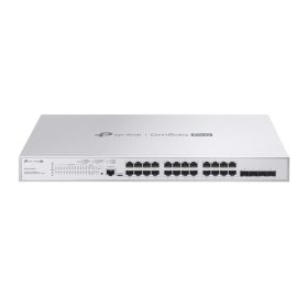   TP-LINK Switch 24x1000Mbps(POE+) + 4x10Gbps SFP+ +1xkonzol port Layer2+ Rackes Omada Pro, S5500-24GP4XF