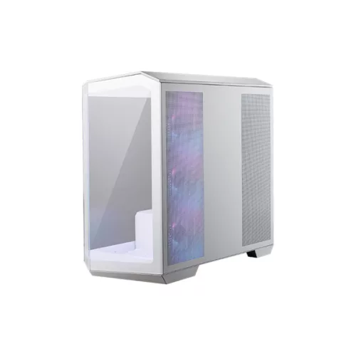 MSI Ház Micro ATX PANO M100R PZ WHITE, 4xARGB ventilátor, Tápegység nélkül, üvegfalú, fehér