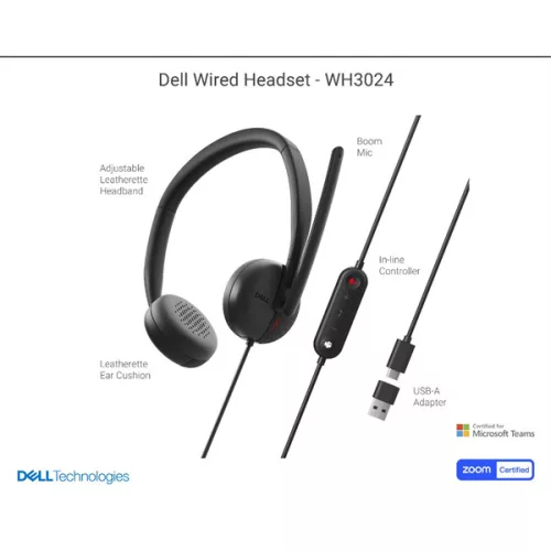 DELL Wired Headset WH3024
