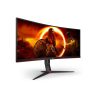 AOC Ívelt Gaming 180Hz VA monitor 34" CU34G2XP/BK, 3440x1440, 21:9, 430cd/m2, 1ms, 2xHDMI/DisplayPort, 4xUSB