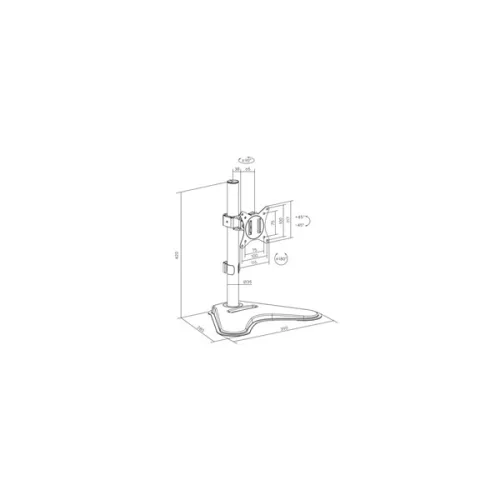 SBOX LCD-F012-2 Asztali mon.tartó konz.,1x 17"- 32"(43-81cm) 9Kg/mon. W029898