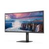 AOC ívelt monitor 34" CU34V5C/BK 3440x1440, 21:9, 300cd/m2, 4ms, HDMI/DisplayPort/USBx4/USB-C, hangszóró