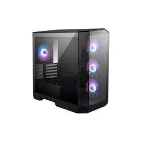   MSI Ház Micro ATX PANO M100R PZ, 4xARGB ventilátor, Tápegység nélkül, üvegfalú, fekete