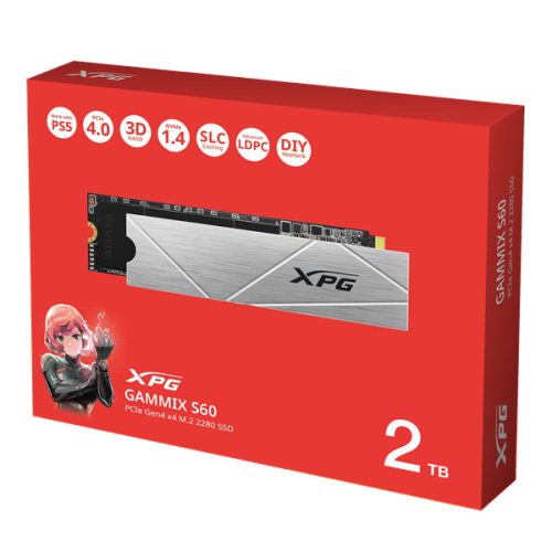 ADATA SSD M.2 2280 NVMe Gen4x4 2TB GAMMIX S60