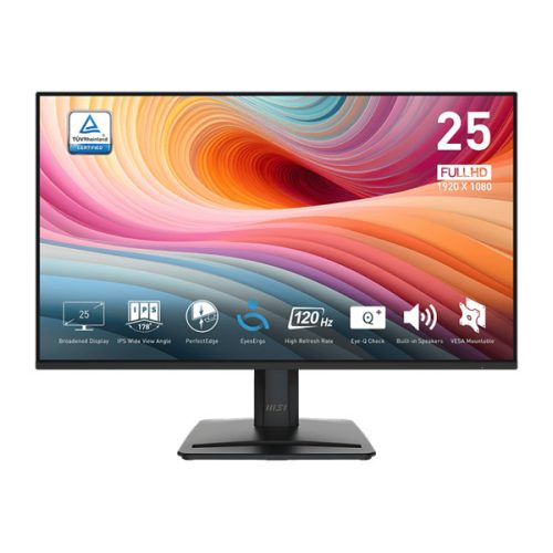 MSI Monitor Business PRO MP251 E2 24,5" FHD, 1920x1080, IPS, 120Hz, 1500:1 CR, 300cd/m2, 1ms, HDMI, DP, VGA, Black